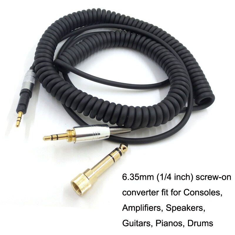 Lydkabel til Audio Technica ATH-M50X / ATH-M40X 6,35+3,5mm til 2,5mm - 1,5-5m