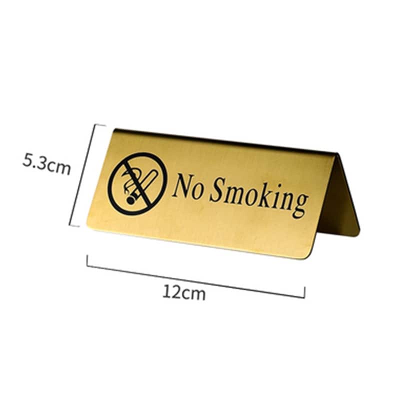 No-Smoking skilt for bord/benk - gull