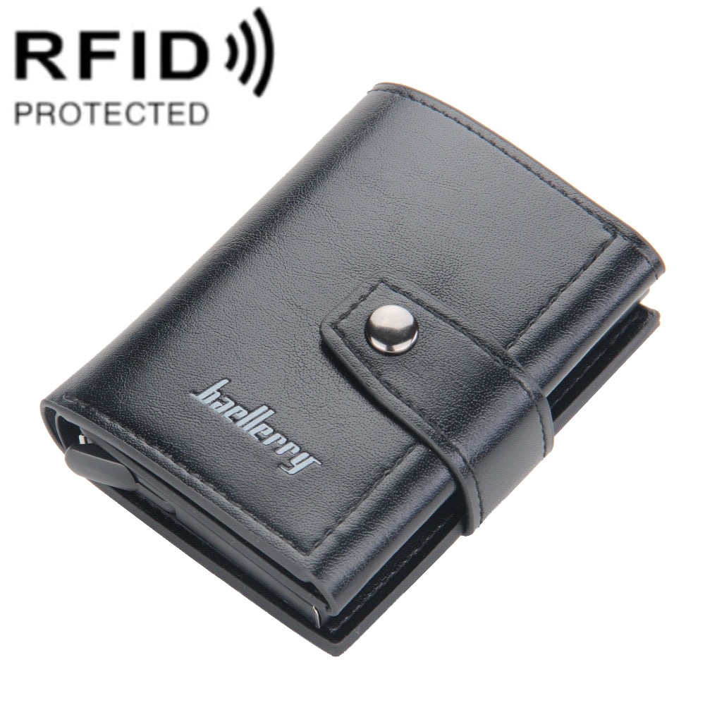 Kortholder med RFID-beskyttelse og seddelrom - Sort