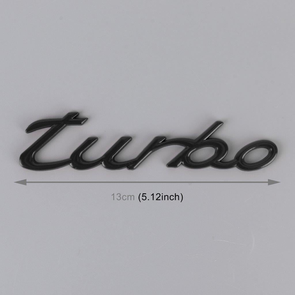 TURBO Emblem 13x3x0.3cm - Sort