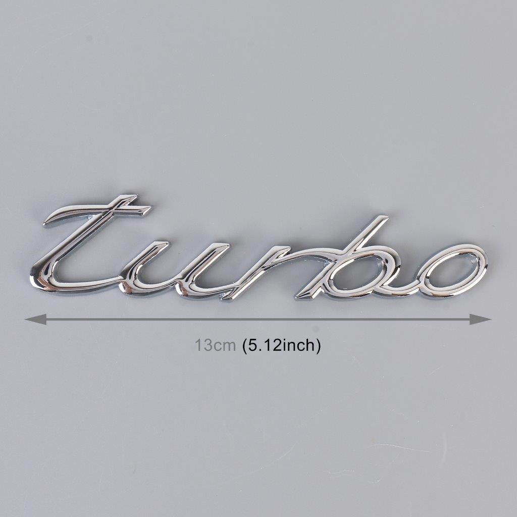 TURBO Emblem 13x3x0.3cm - Sølv