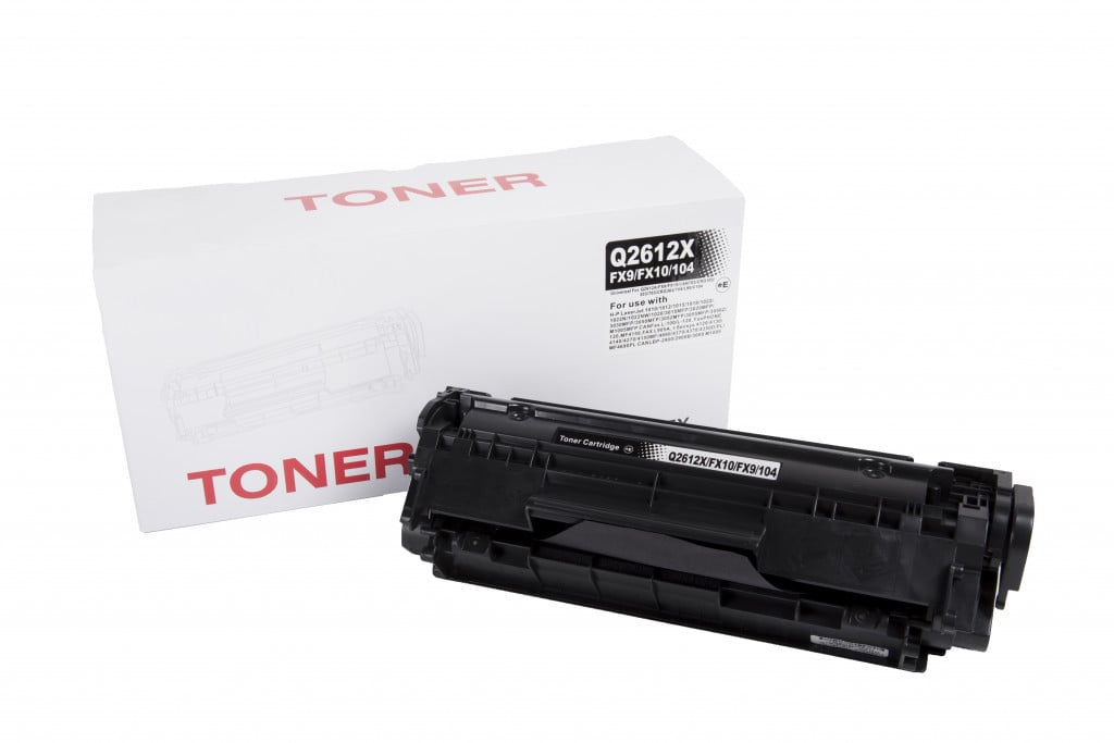 Lasertoner HP Q2612A/FX10/CRG703 7616A005 - Sort