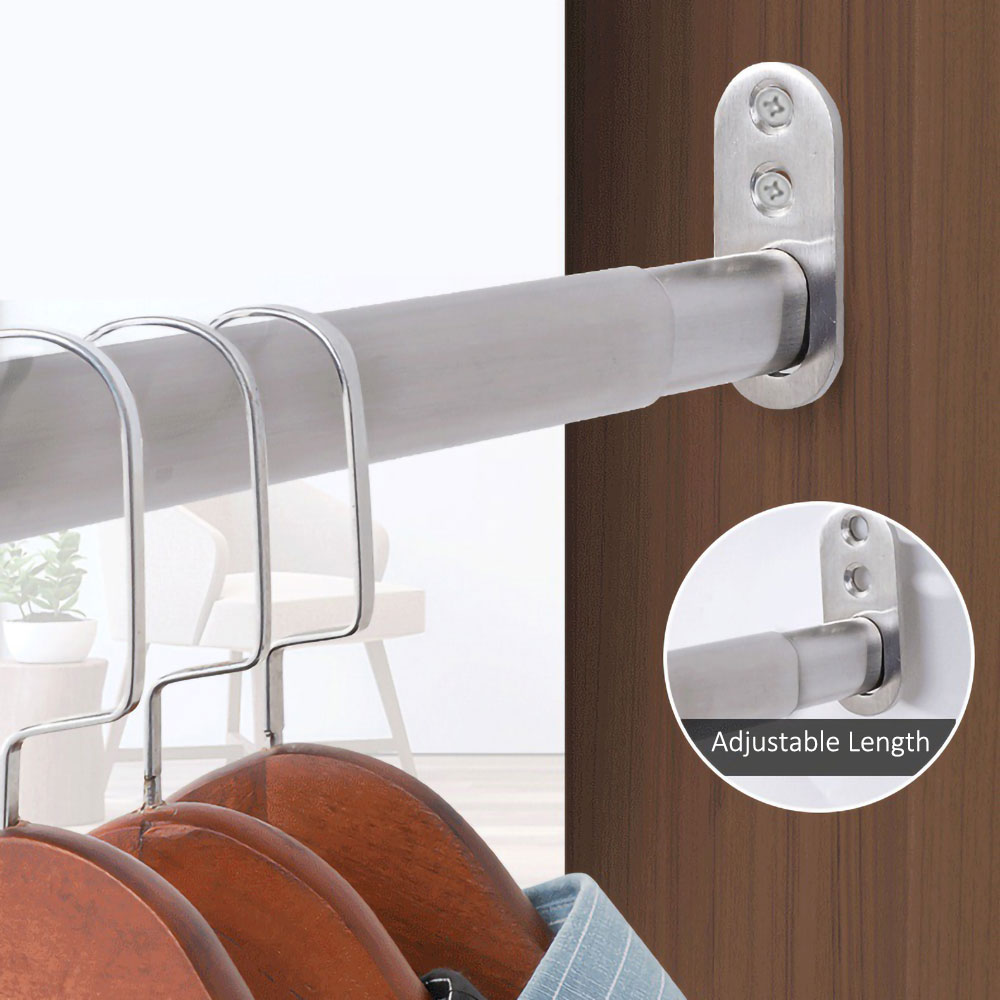 Justerbar Klesstang 60-95cm - Sølv