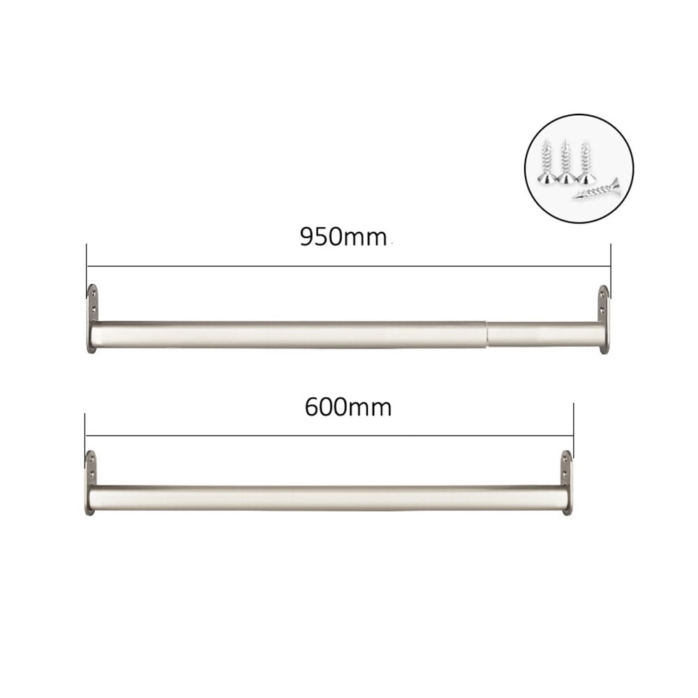 Justerbar Klesstang 60-95cm - Sølv