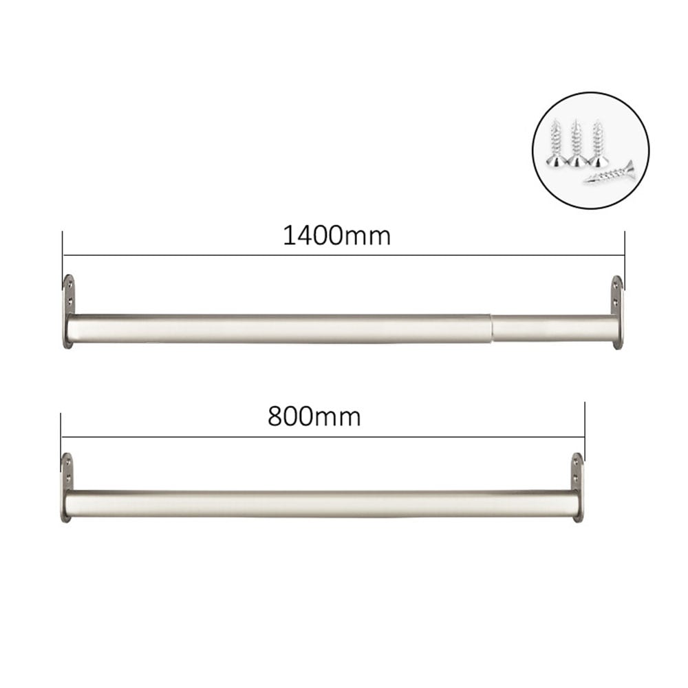 Justerbar Klesstang 80-140cm - Sølv