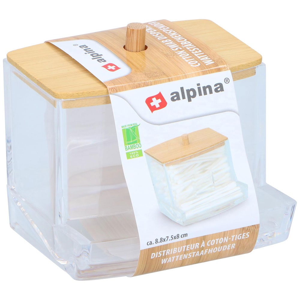 Alpina Oppbevaring for Q-tips med bambuslokk