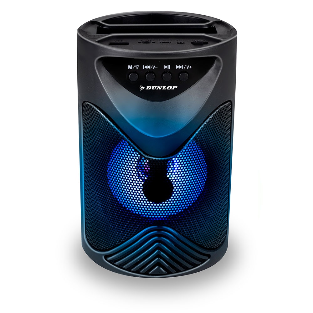 Dunlop Bluetooth-høyttaler med FM-radio og mobilstativ