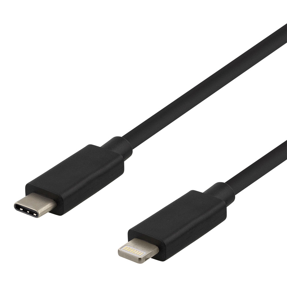 Moba USB-kabel USB-C til Lightning 2,4A 1m - Sort