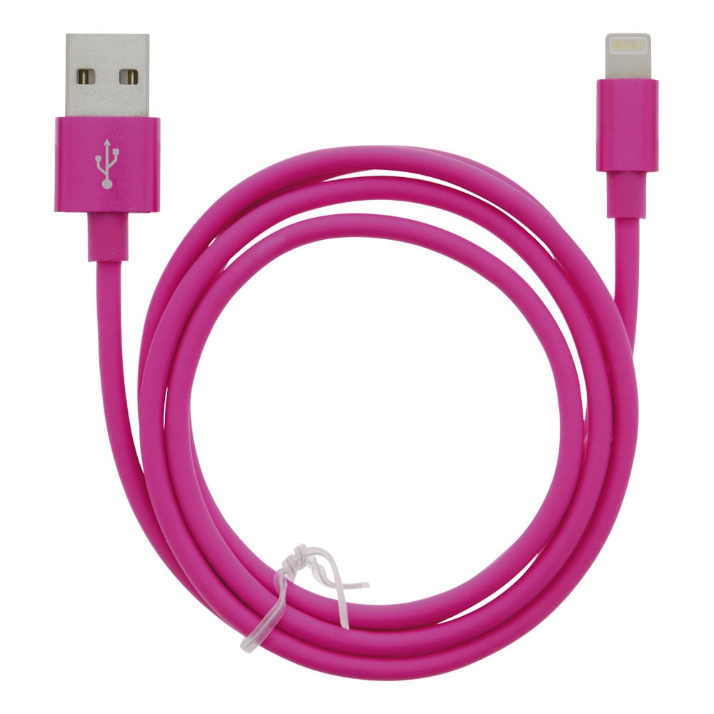Moba USB-kabel USB til Lightning 2,4A 1m - Rosa