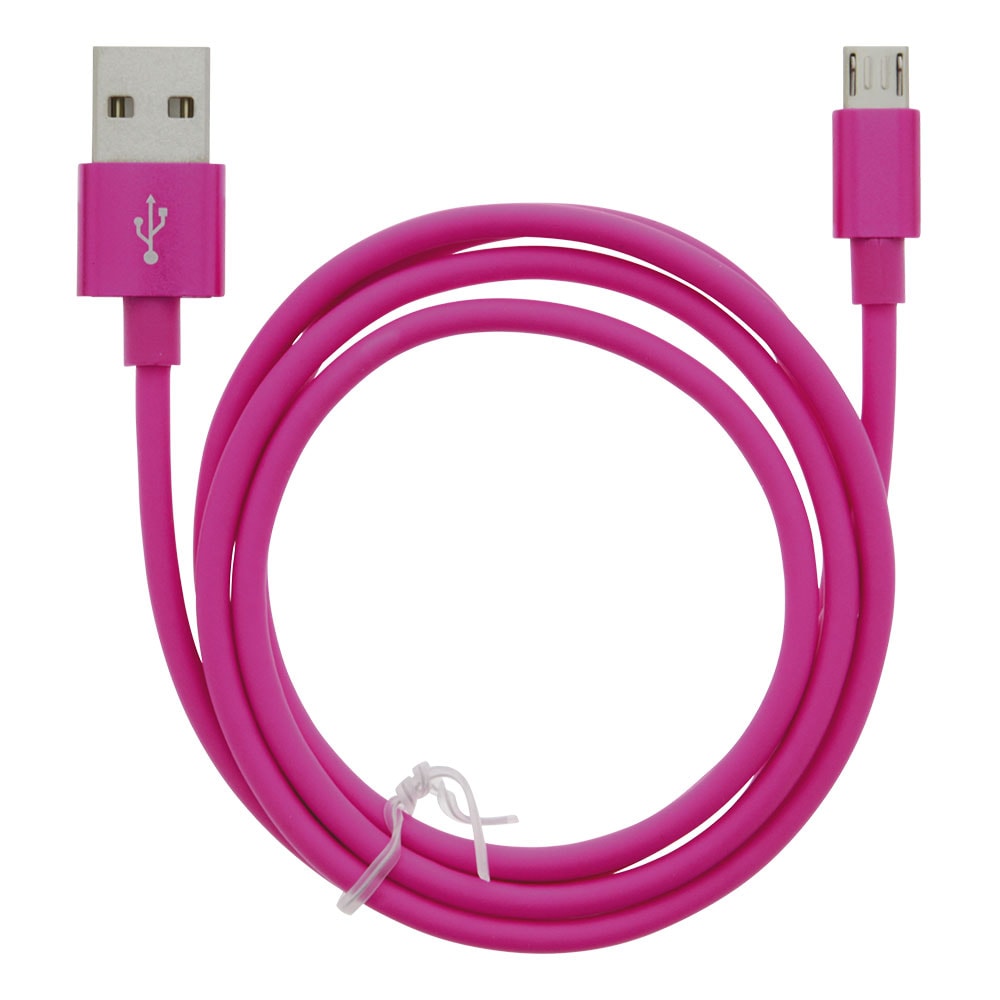 Moba USB-kabel USB til MicroUSB 2,4A 1m - Rosa