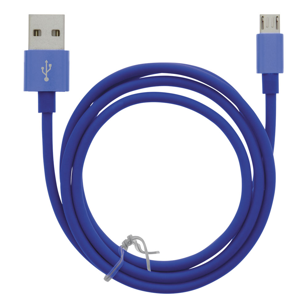 Moba USB-kabel USB til MicroUSB 2,4A 1m - Blå