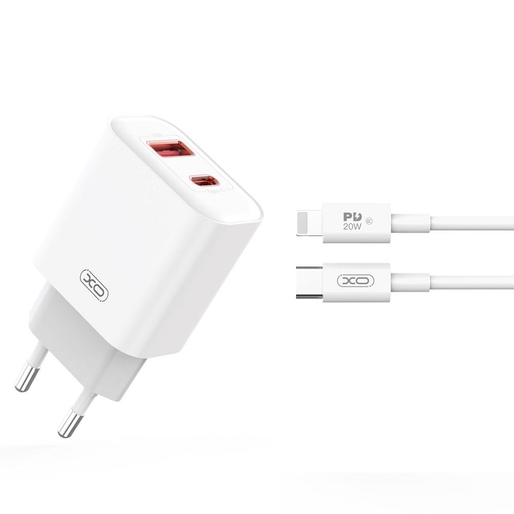 iPhone Hurtiglader USB-C strømadapter 20W + Kabel