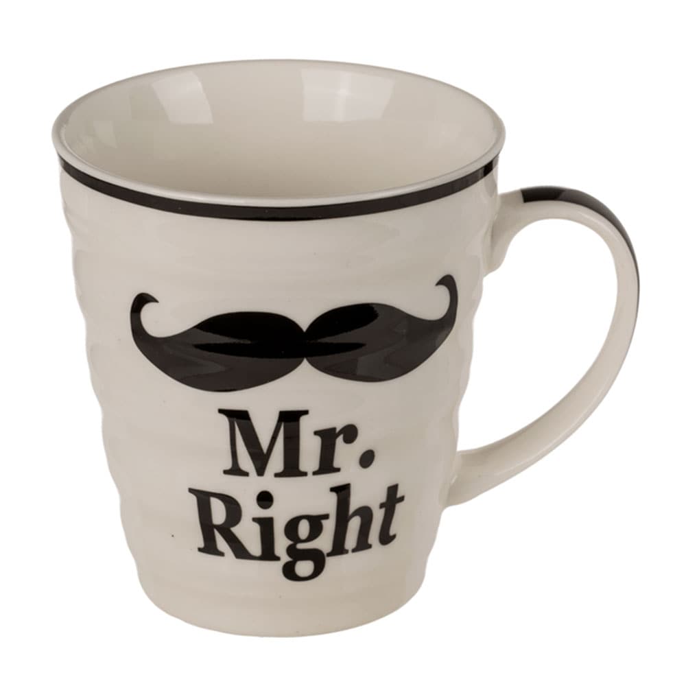 Porselenskrus - Mr Right & Mrs Always Right