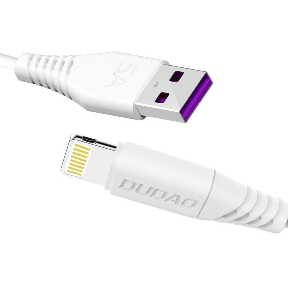 Dudao USB-kabel - USB til Lightning 5A 2m - Hvit