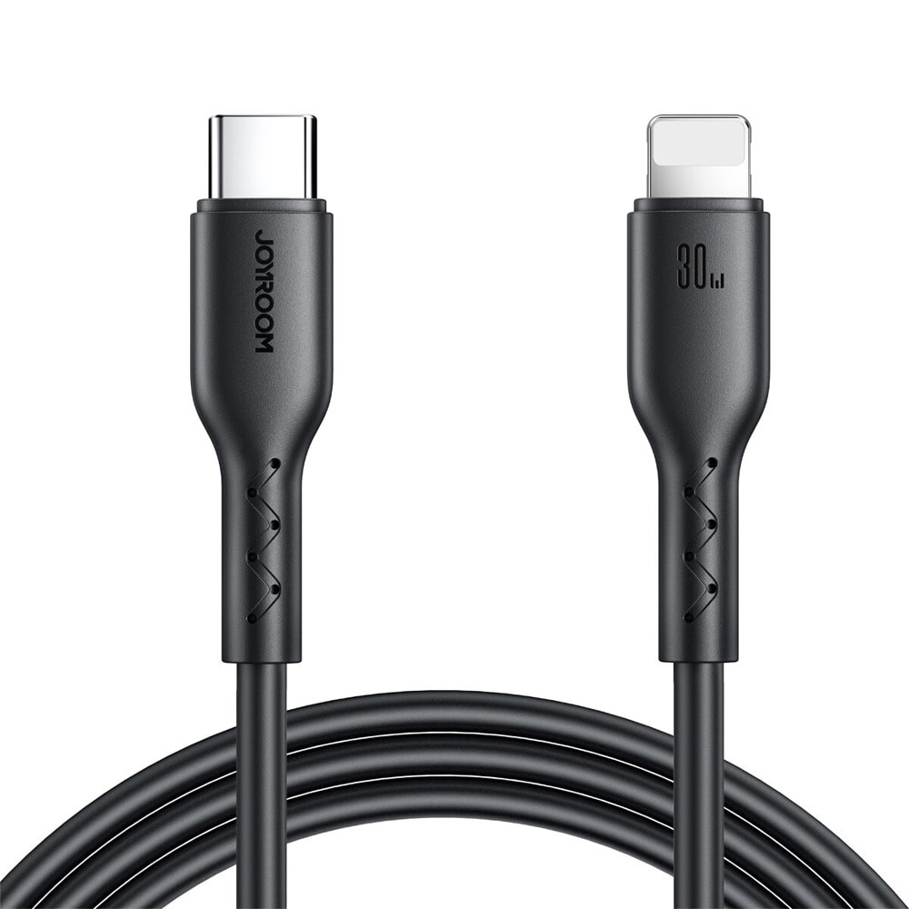 Joyroom Flash-Charge USB-kabel - USB-C til Lightning 30W 2m - Svart
