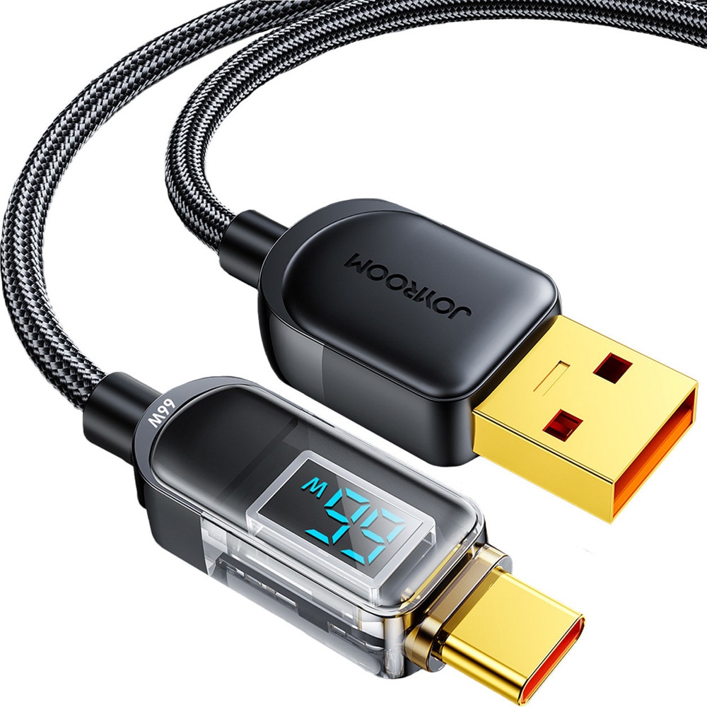 Joyroom USB-kabel - USB til USB-C 66W 1,2 m - Sort