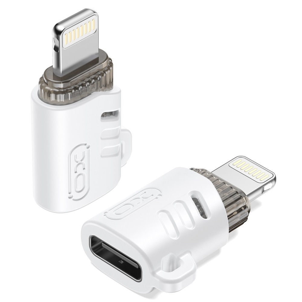 XO USB-adapter USB-C til Lightning - Hvit