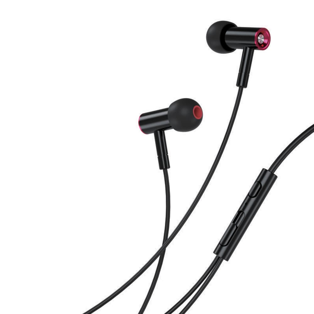 XO In-Ear Headset med mic og 3,5mm kontakt - Sort