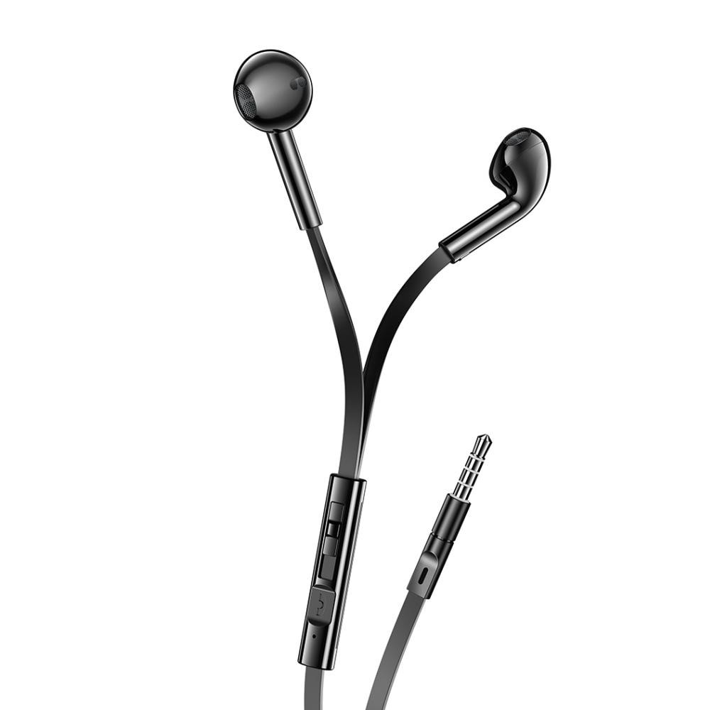 XO In-Ear Headset med fjernkontroll og 3,5mm kontakt - Sort