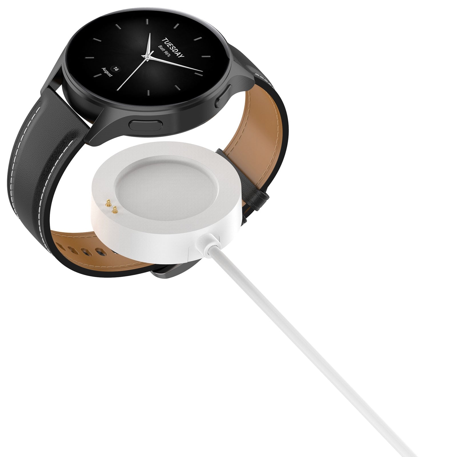 Lader til Xiaomi Watch 2 Pro - USB 1m - Hvit