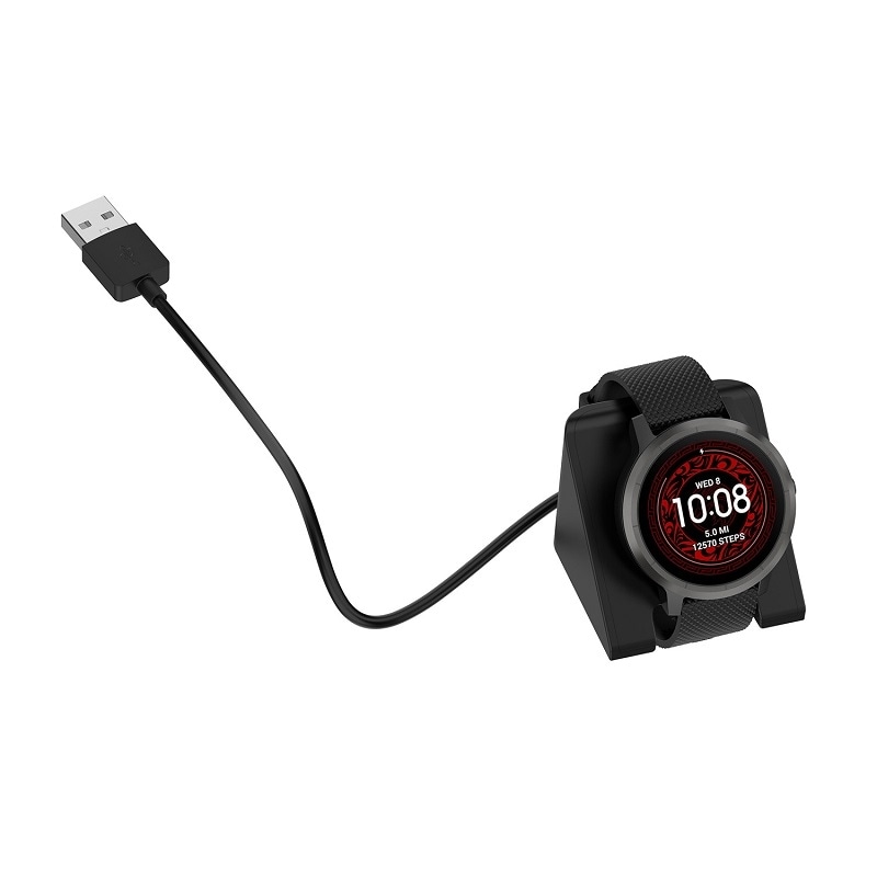 Ladestasjon til Garmin Venu 3 / Venu 3s / Vivoactive 5 - USB 1m - Sort