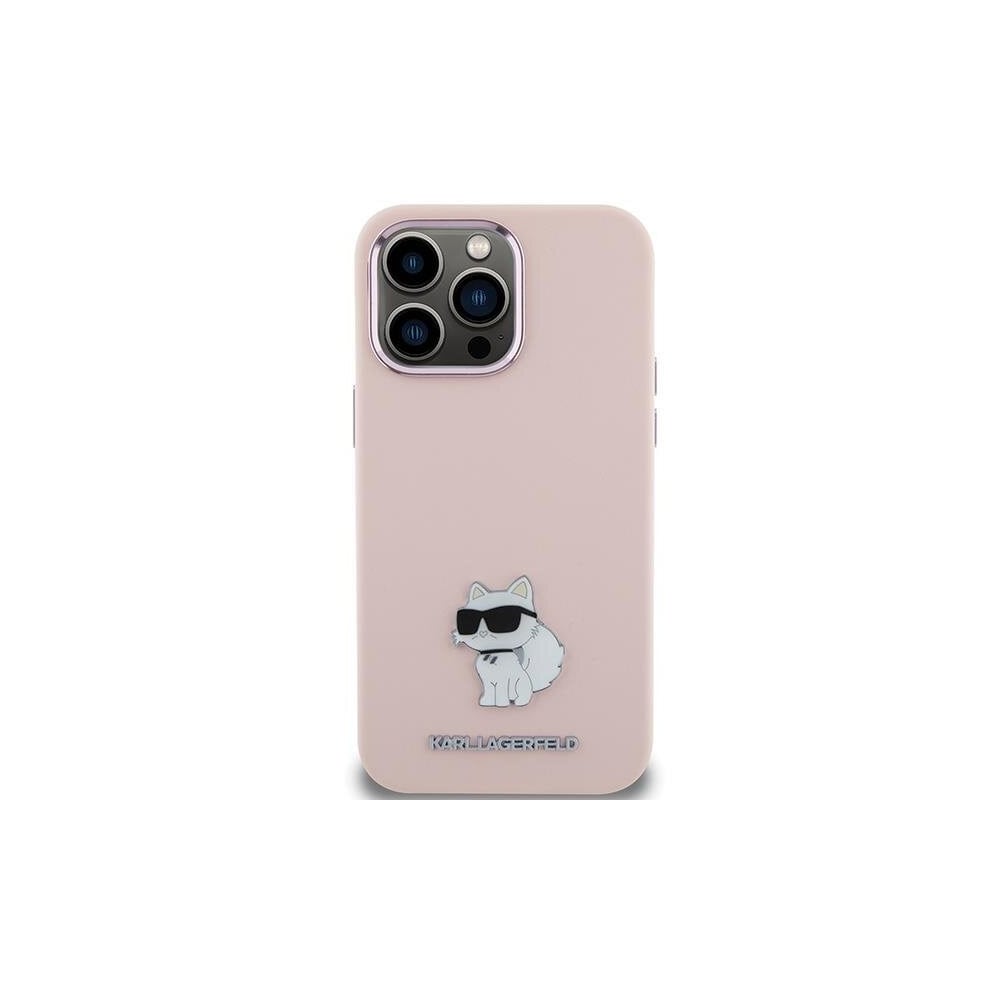 Karl Lagerfeld Choupette Silikondeksel til iPhone 15 Pro - Rosa