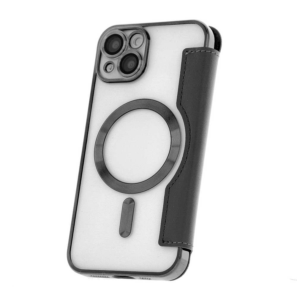 Smart Chrome Mag Deksel for iPhone 15 Pro Max - Svart