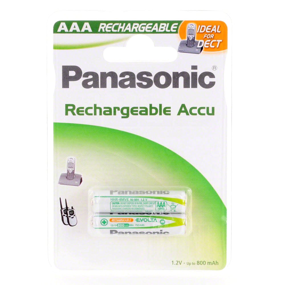 Panasonic Oppladbart AAA-Batteri750mAh