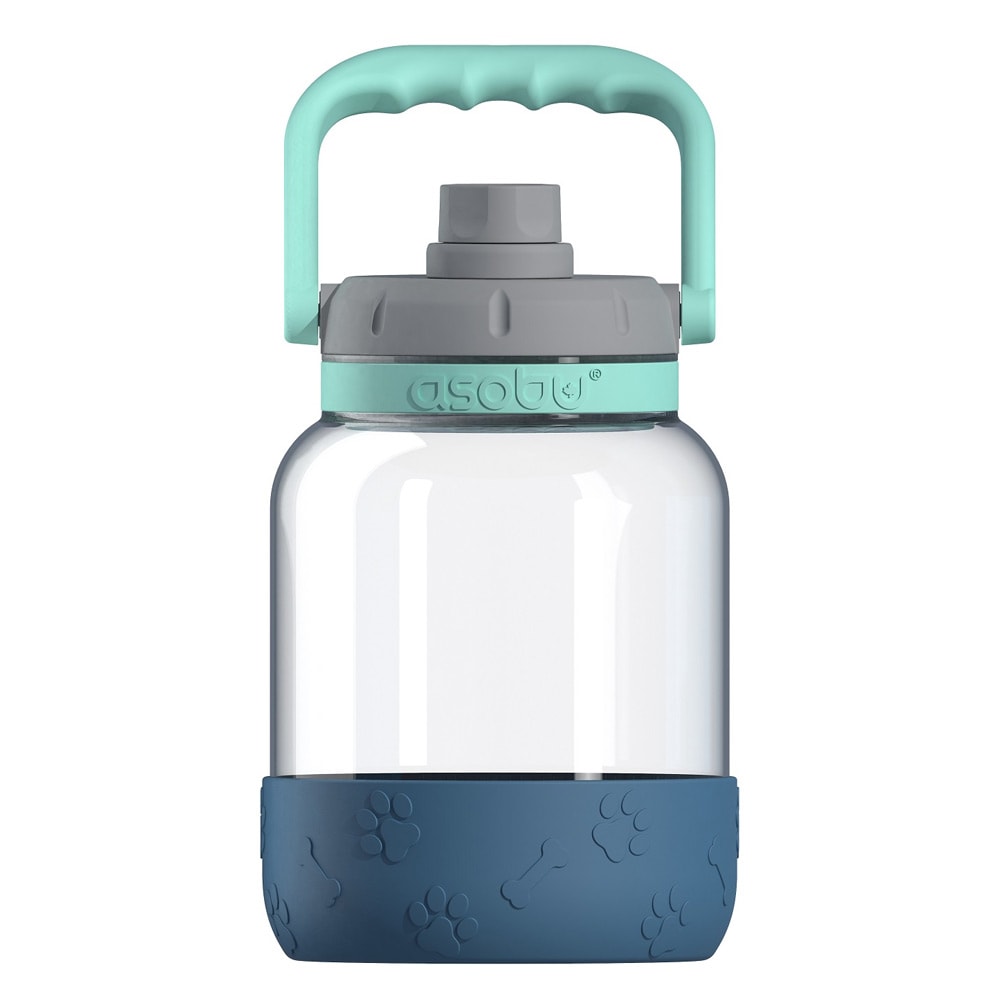Asobu The Barkley Vannflaske med hundeskål 1L - Blå