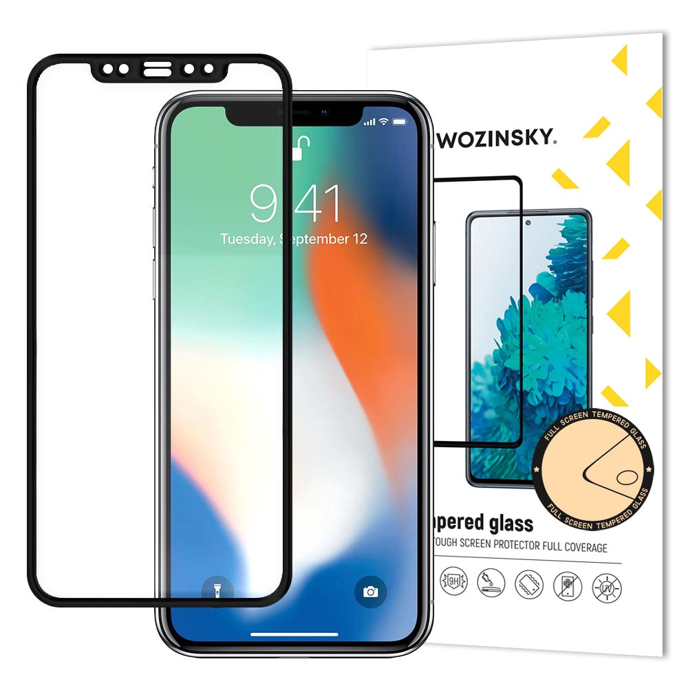 Wozinsky Herdet skjermbeskytter til iPhone 11 Pro Max / iPhone XS Max - Sort Ramme