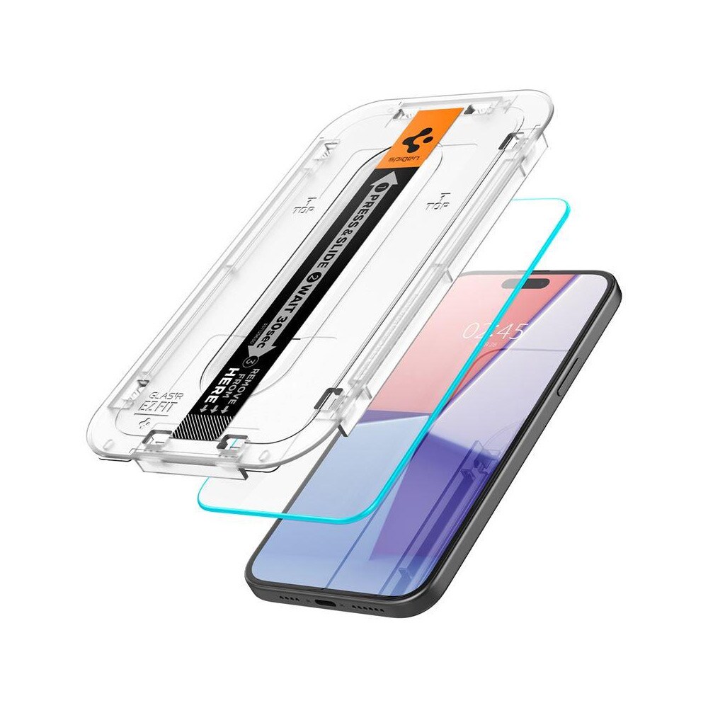 Spigen Glas.TR EZ Fit Tempered Screen Protector for iPhone 15 2-pak