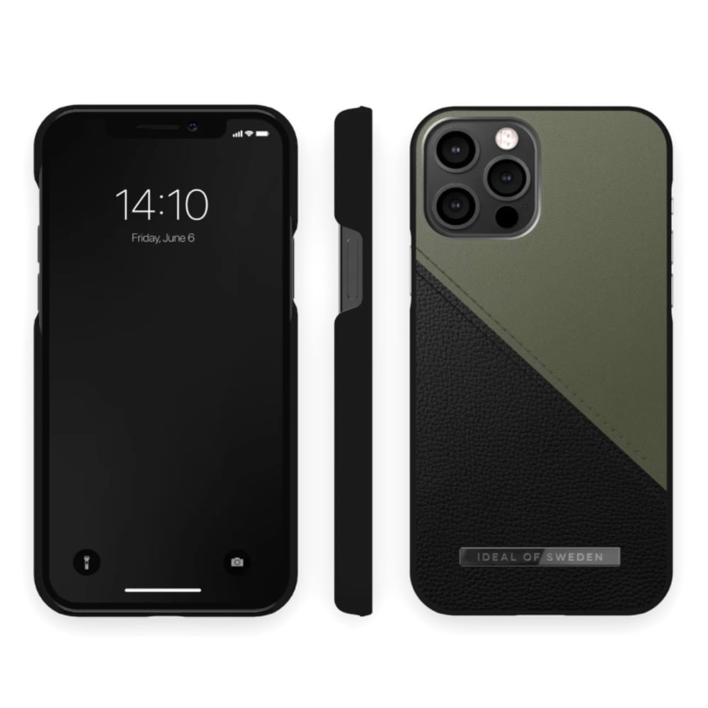 iDeal of Sweden Atelier Case iPhone 12 / 12 Pro - Onyx Black Khaki