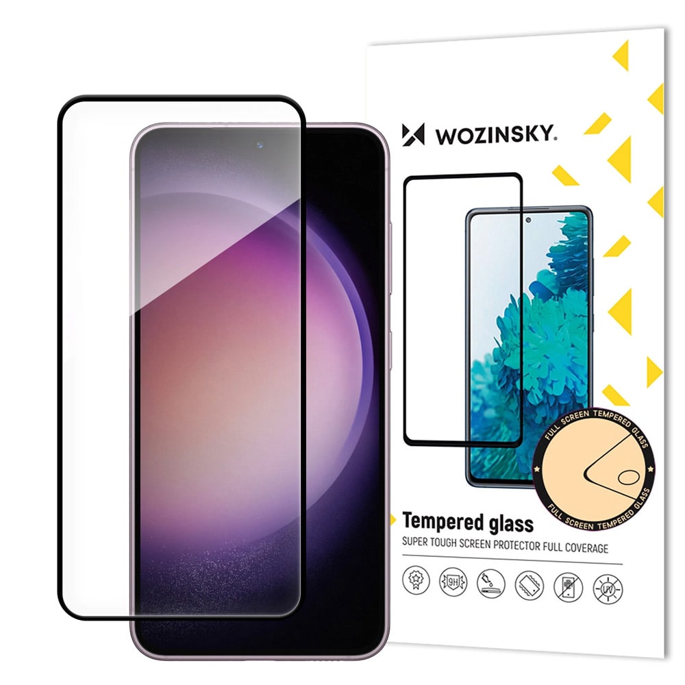 Wozinsky Full Glue Herdet skjermbeskyttelse til Samsung Galaxy S24+ - Svart Ramme