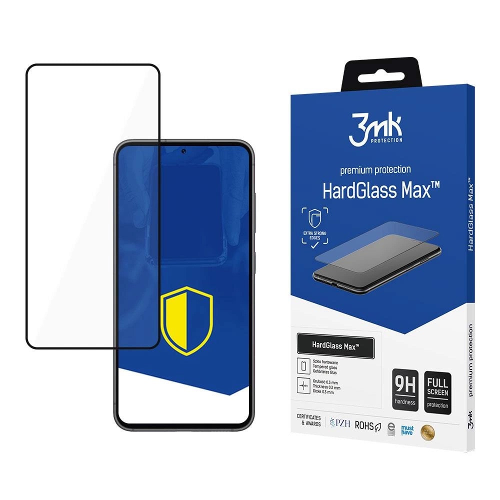 3mk HardGlass Max 9H til Samsung Galaxy S24+ - Svart Ramme