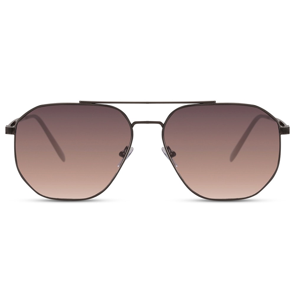 Runde Solbriller med brun linse