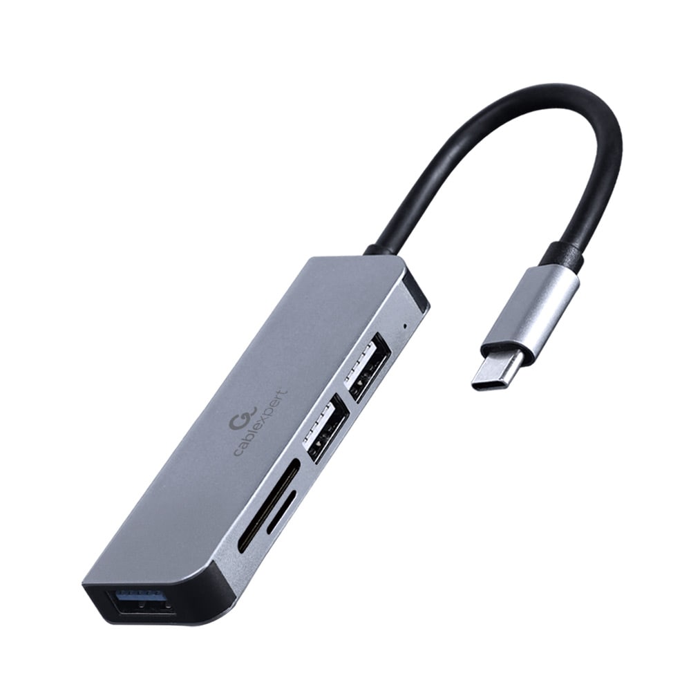 USB Hub - USB-C til 1xUSB 3.1 2xUSB 2.0 + Minnekortleser