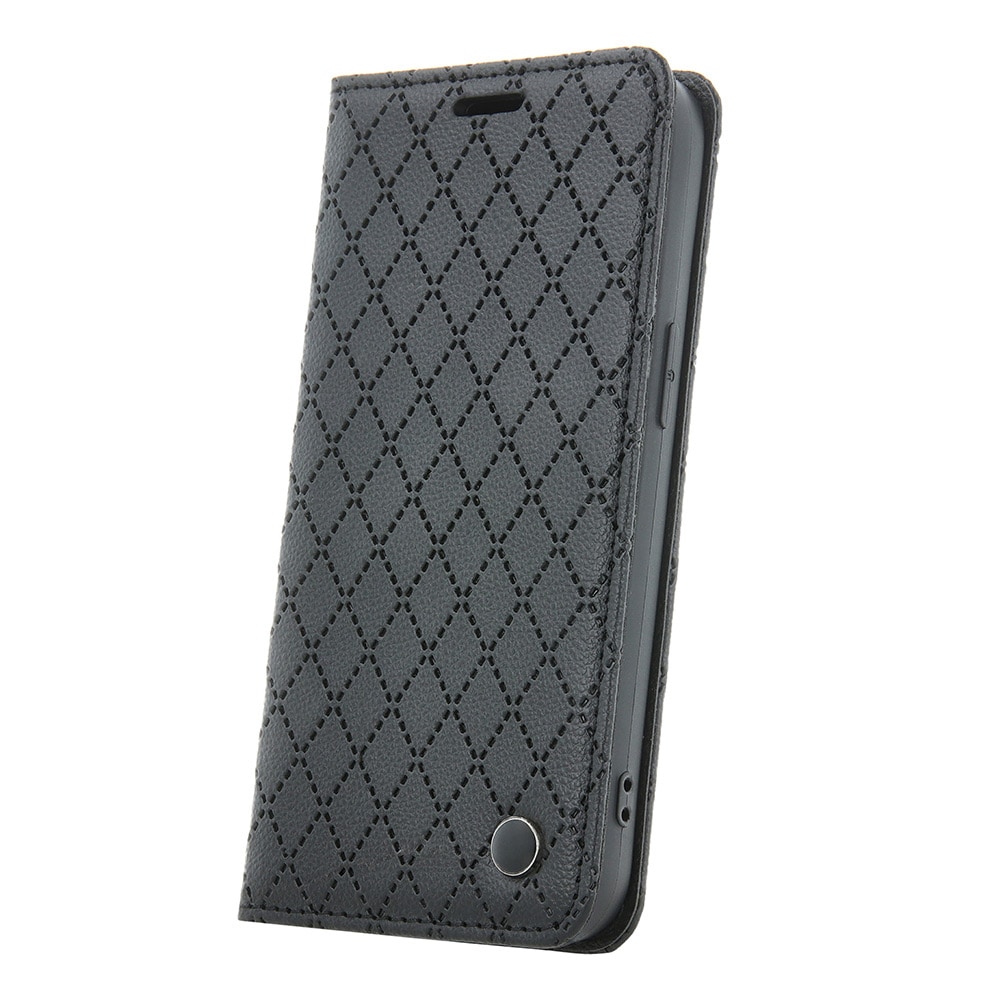 Deksel med stativ og kortrom til Samsung Galaxy A55 5G - Sort