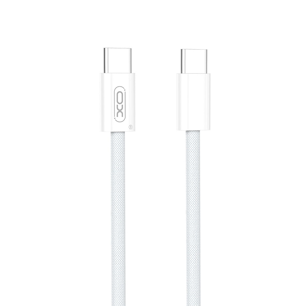 XO USB-C-Kabel USB-C til USB-C 60W 1,5m - Hvit