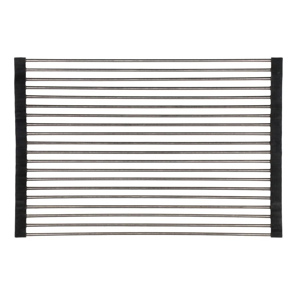 Dreneringsmatte i Rustfritt Stål for Kjøkkenbenken – Varmebestandig og Sklisikker, 48x33 cm