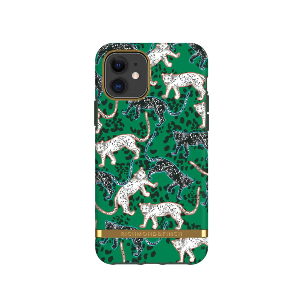 Richmond & Finch bakdeksel til iPhone 11 - Grønn leopard