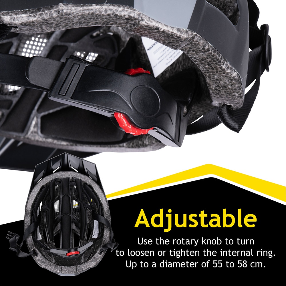 Dunlop sykkelhjelm med LED 55-58 cm
