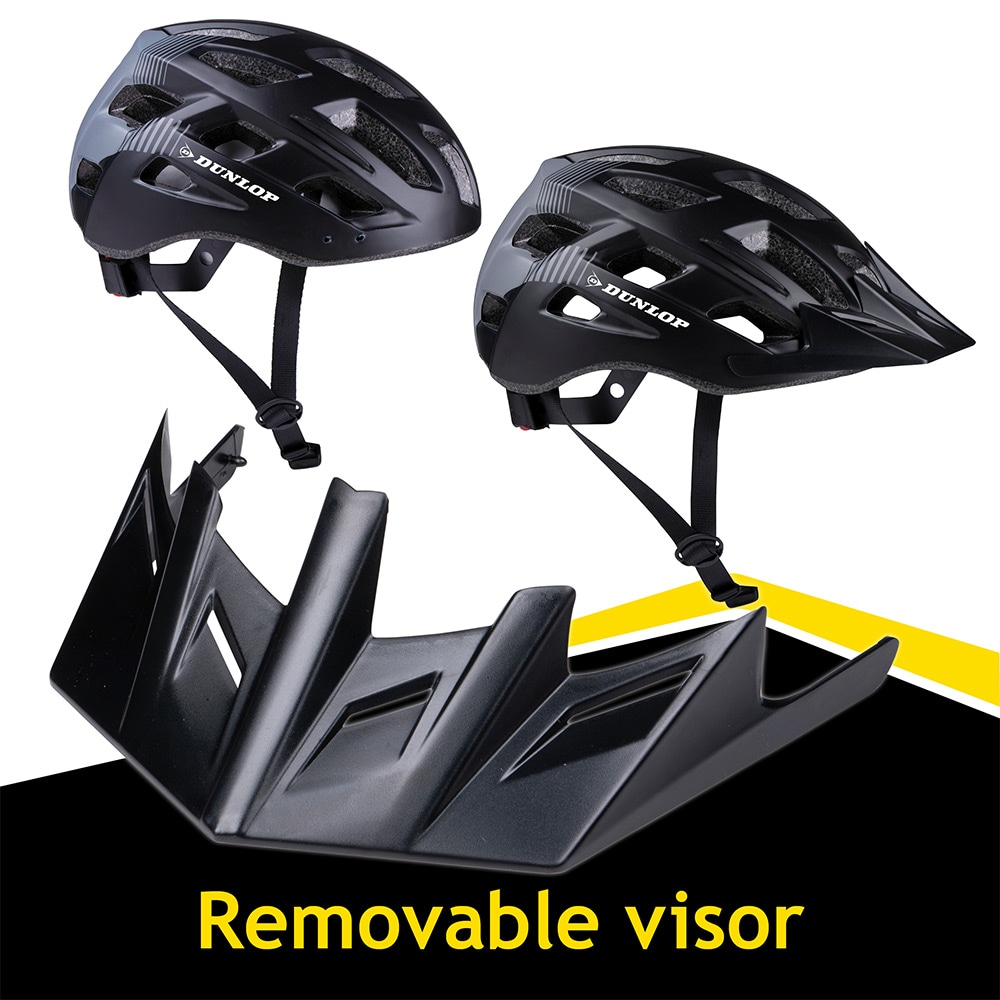 Dunlop sykkelhjelm med LED 58-61 cm