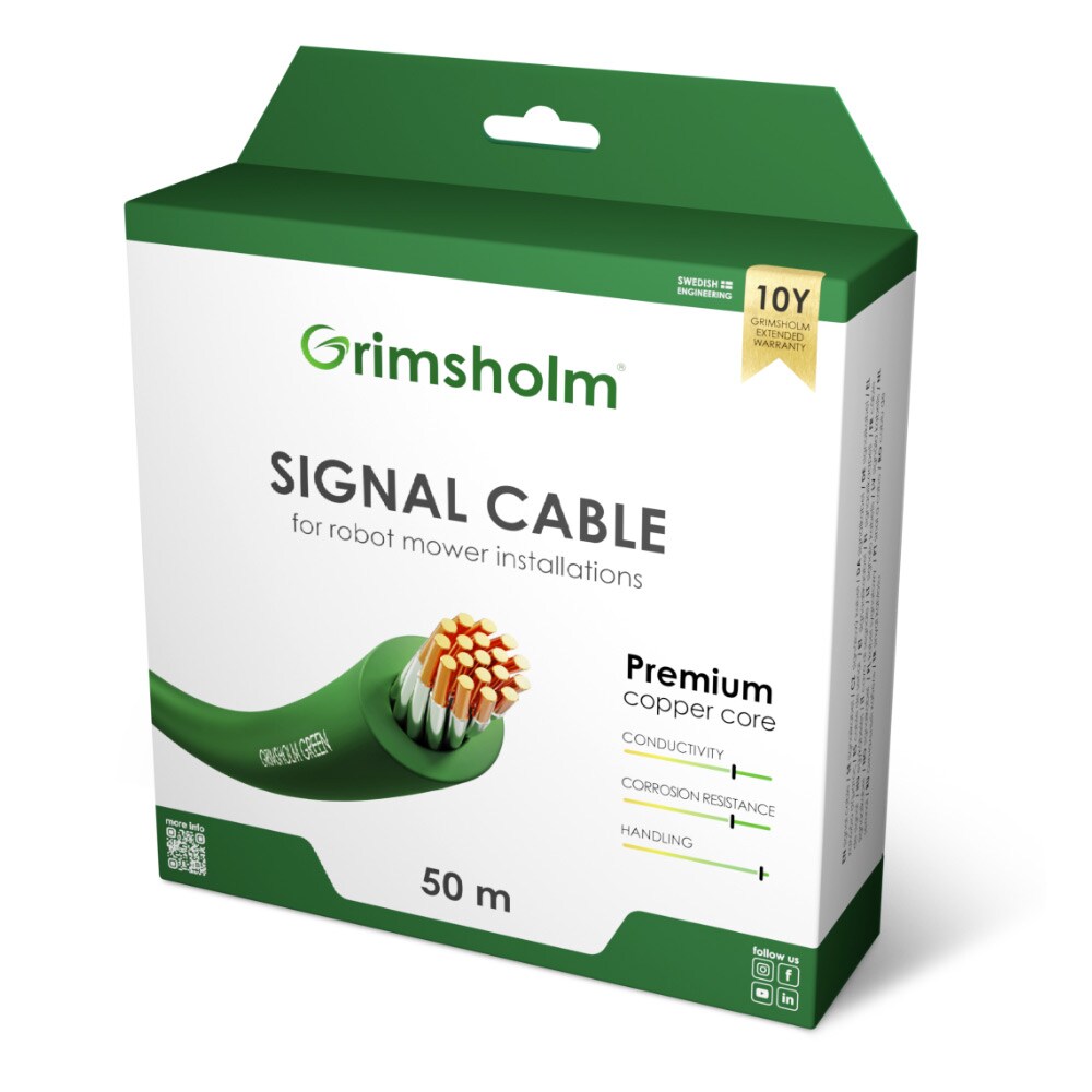 Grimsholm Premium avgrensningskabel med kobberkjerne 50 m
