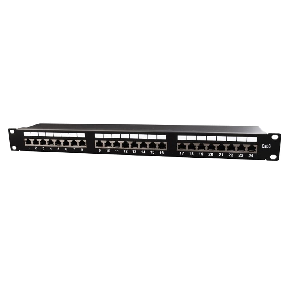 Patchpanel 19" 24 porter Cat6