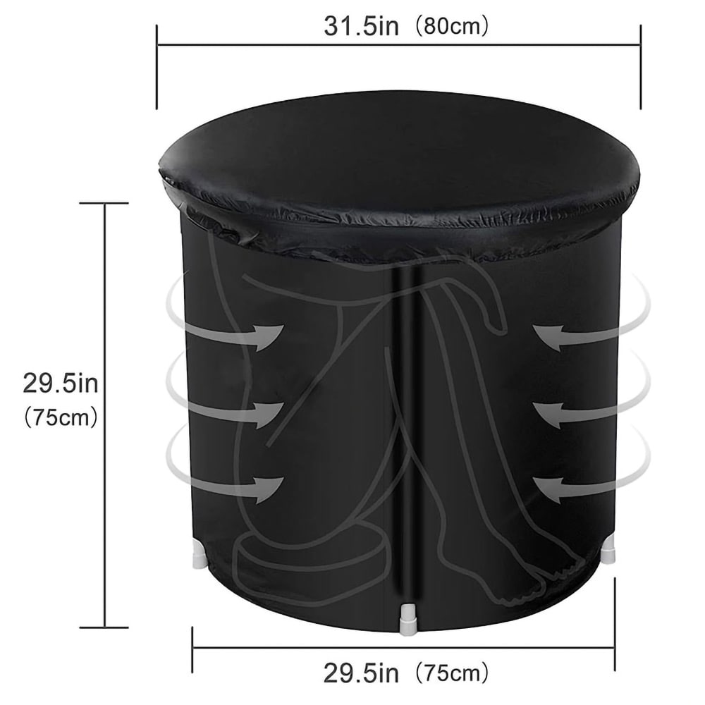 Kompakt og bærbart kaldt boblebad 75x75cm med høy tetthet materiale
