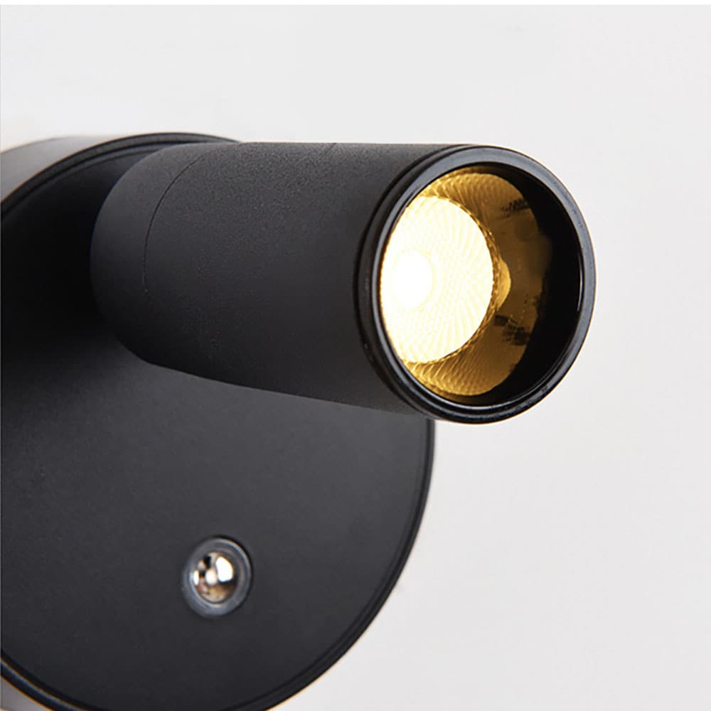 Magnetisk vegglampe med oppladbart batteri - svart