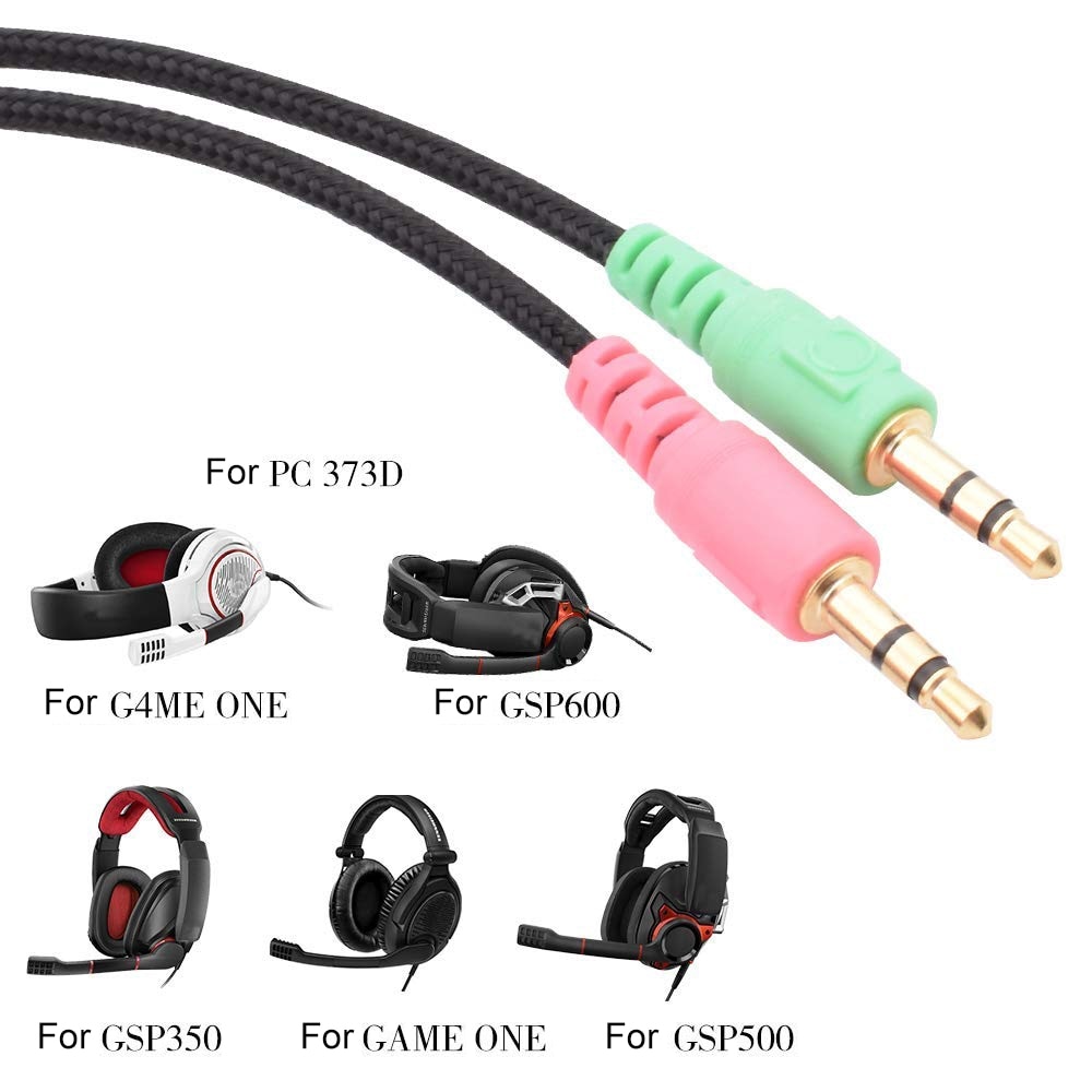 Lydkabel for Sennheiser PC 373D GSP350 GSP500 GSP600