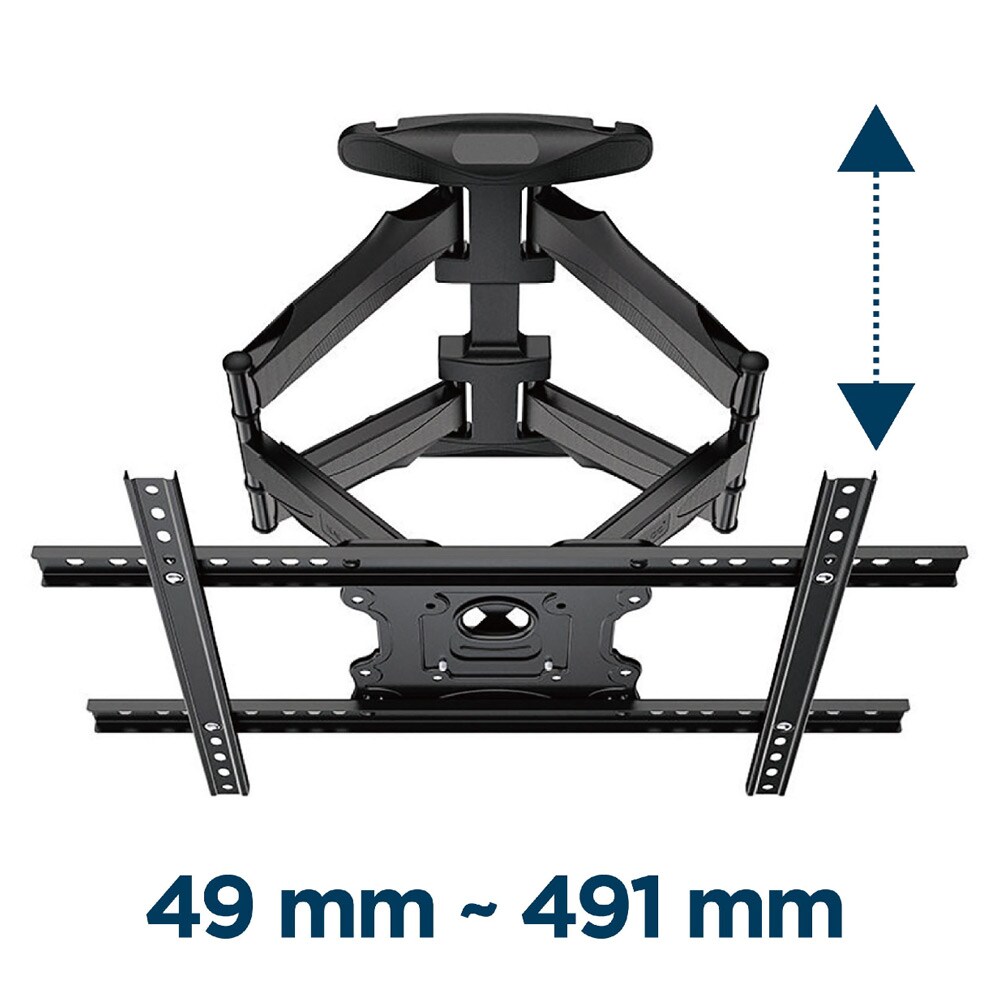 Full Motion-veggbrakett for 32-75" TV-er - Maks 45 kg