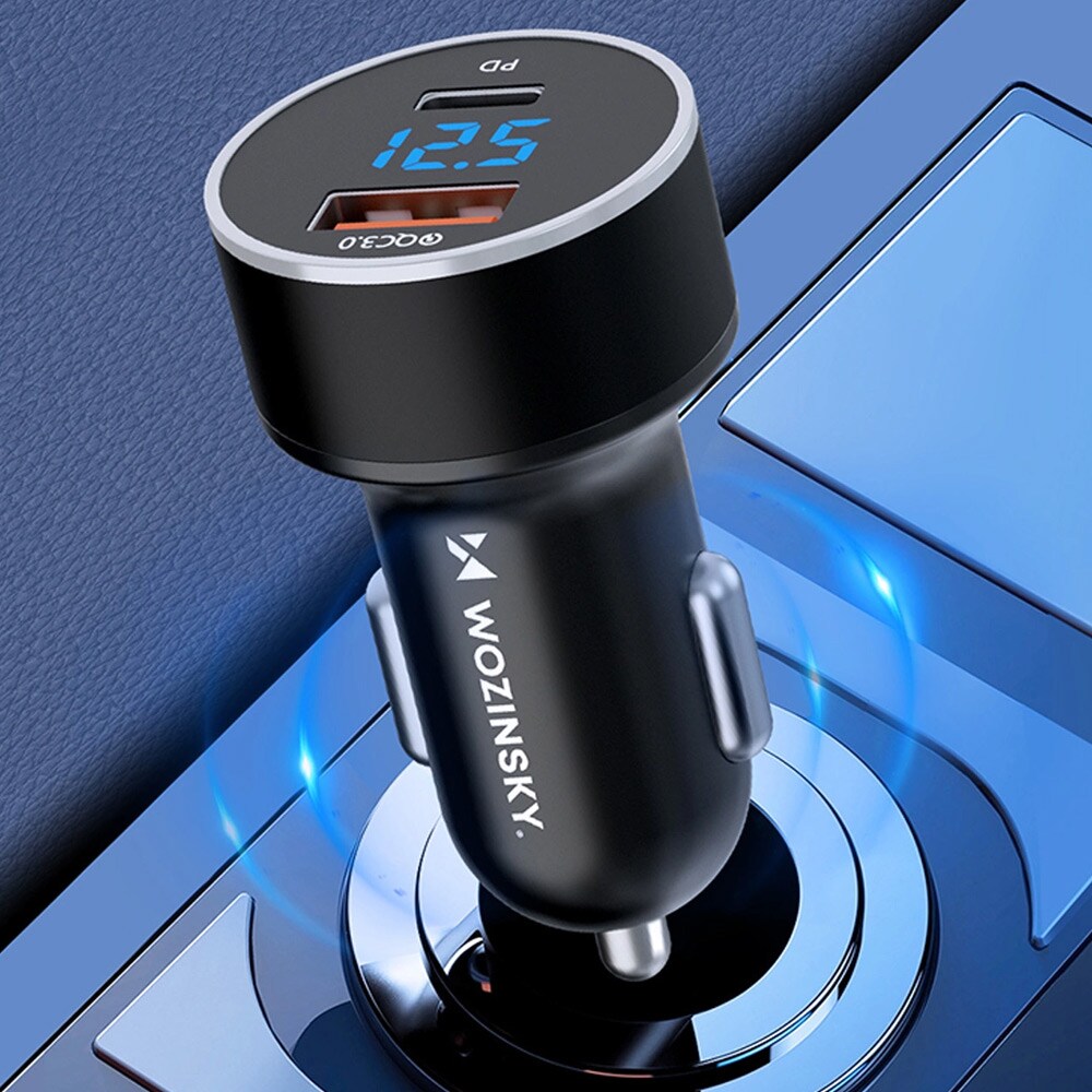 Billader 36 W med PD/QC 3.0 USB og USB-C