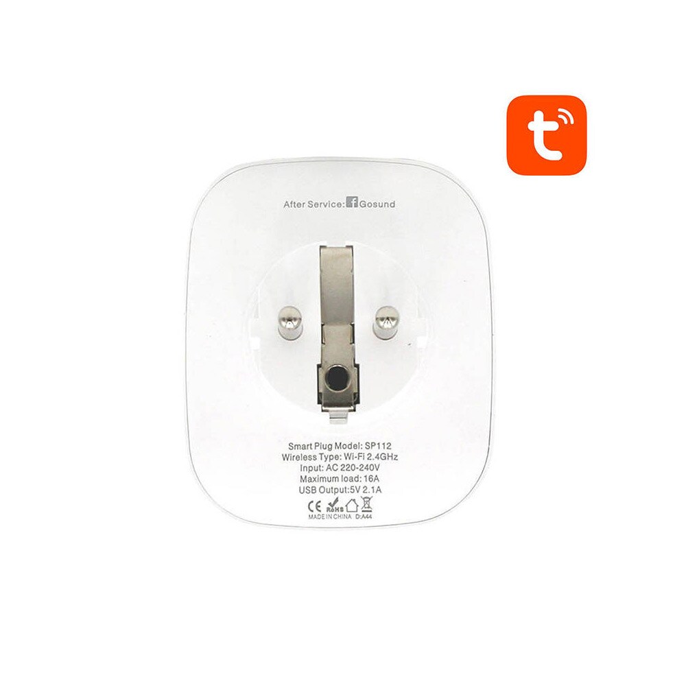 Gosund Wifi Smart Plug med 2 USB - Smart stikkontakt kompatibel med Tuya